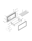 Freezer door and basket parts