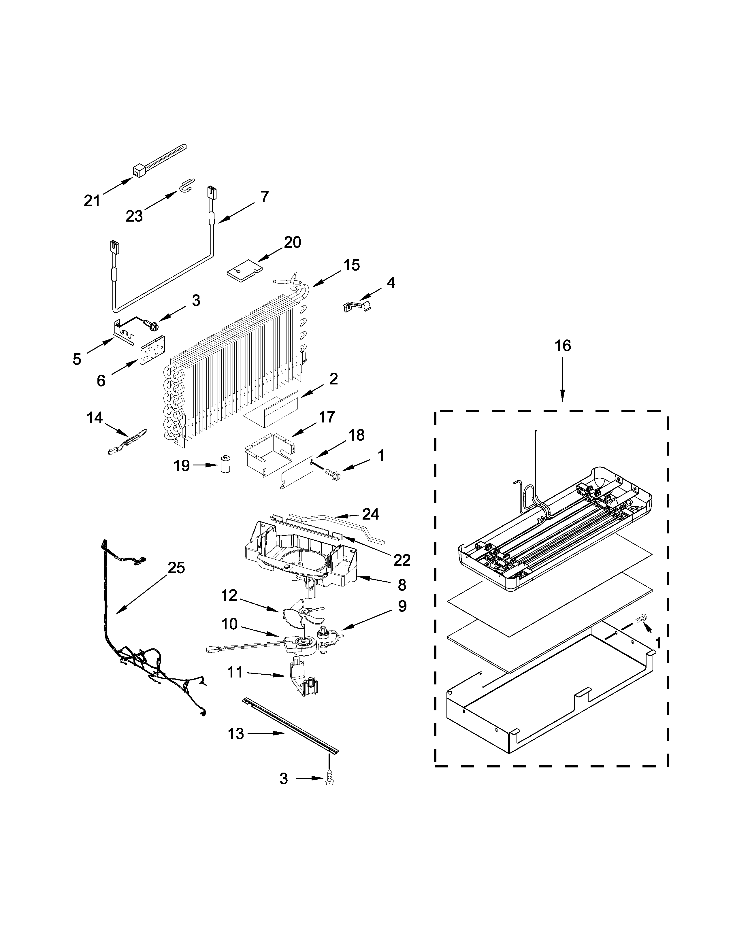 Lower unit and tube parts