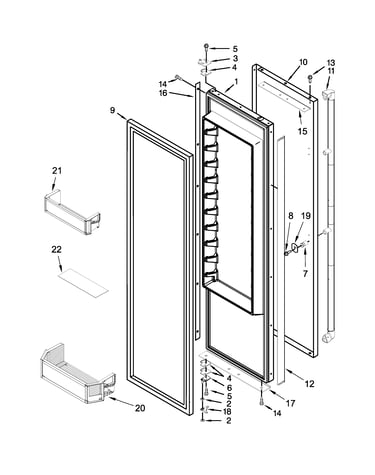 Refrigerator door parts