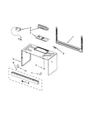 Cabinet and installation parts