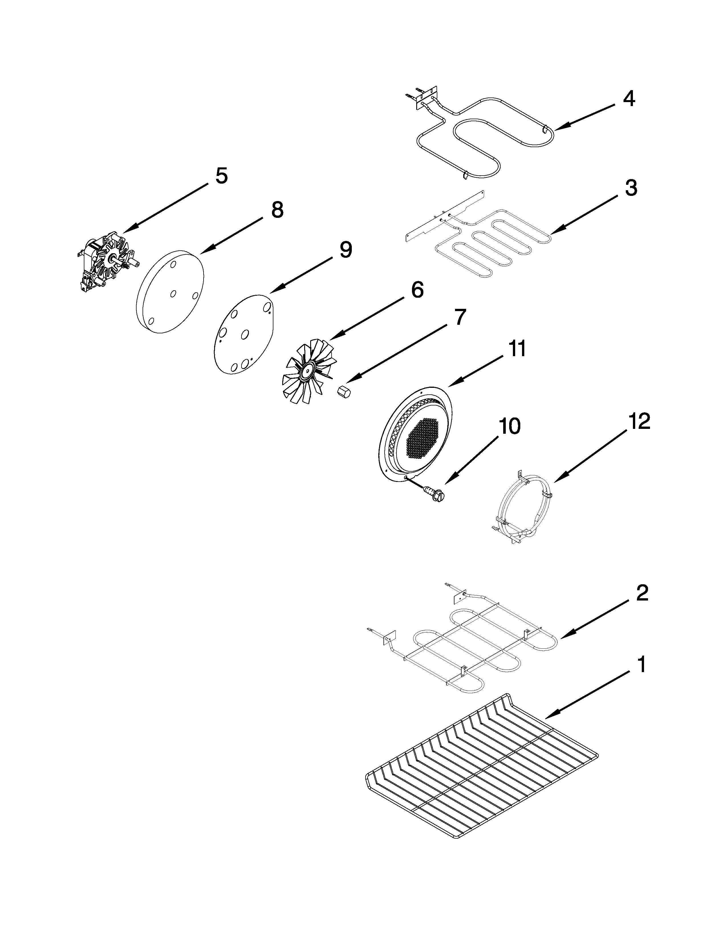 Internal oven parts