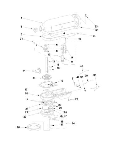 Case, gearing and planetary unit parts
