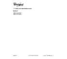 Whirlpool WMH2175XVT5 cover sheet diagram