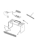 Cabinet and installation parts