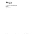 Whirlpool WMH2175XVS7 cover sheet diagram