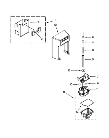 Motor and ice container parts