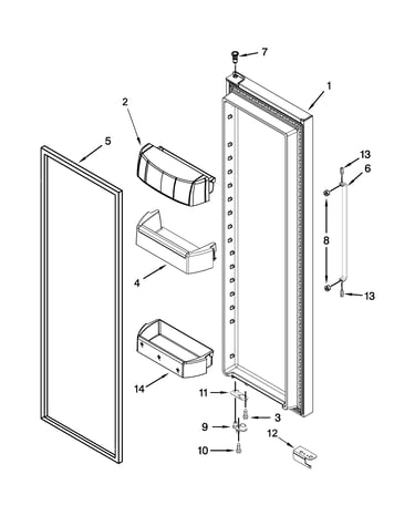 Refrigerator door parts