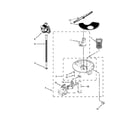 Whirlpool WDF520PADW5 pump, washarm and motor parts diagram