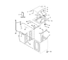 Whirlpool 7MWTW1715BM1 top and cabinet parts diagram
