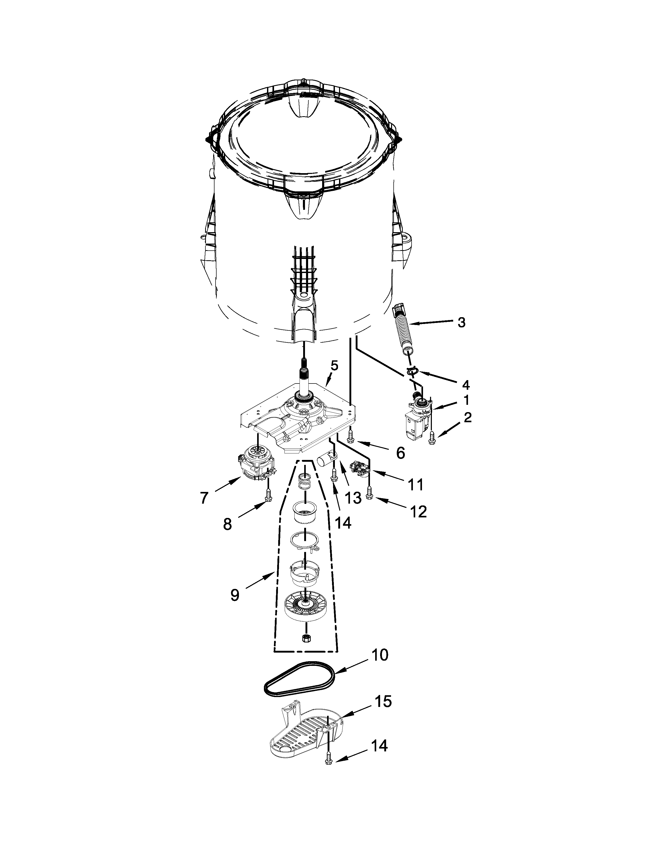 Gearcase, motor and pump parts