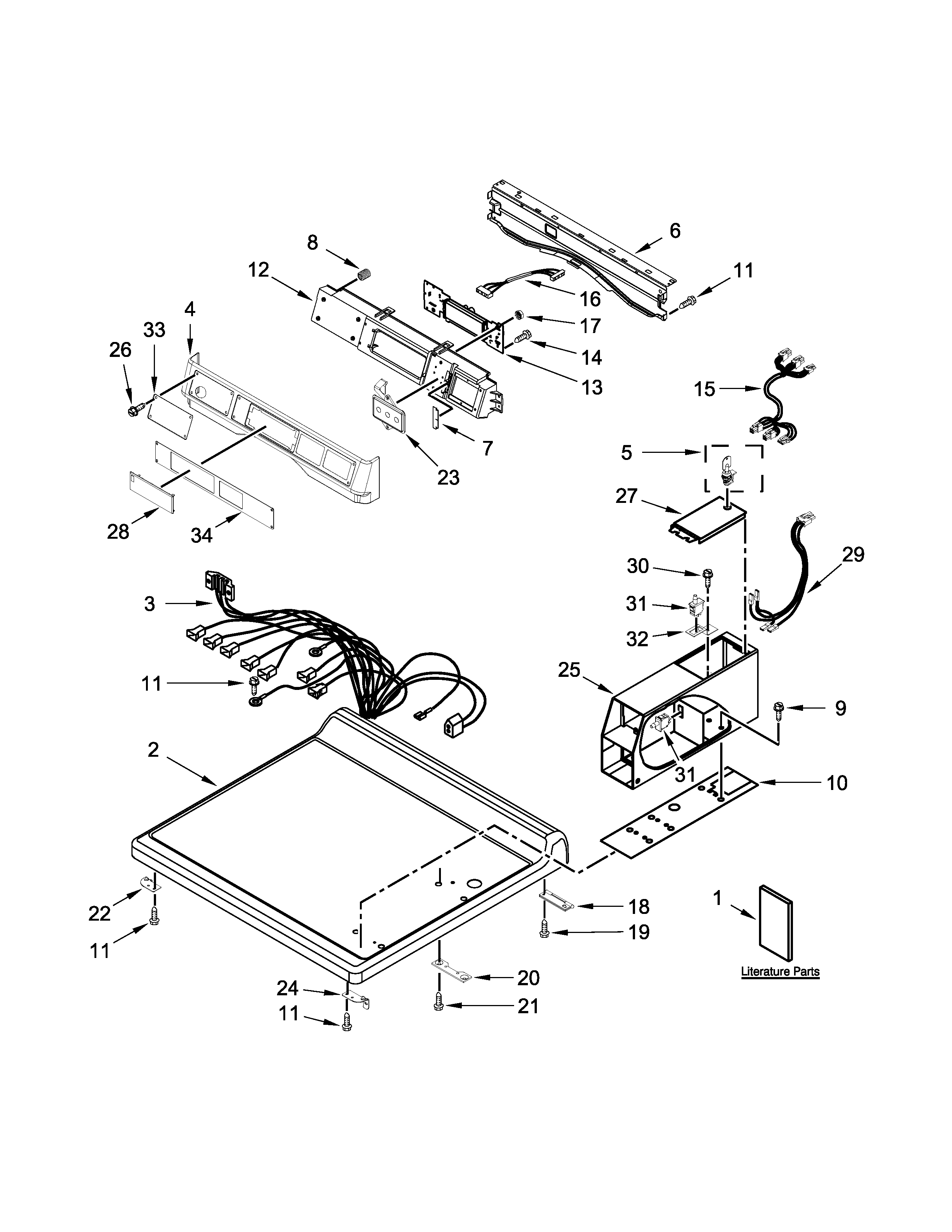 Top and console parts