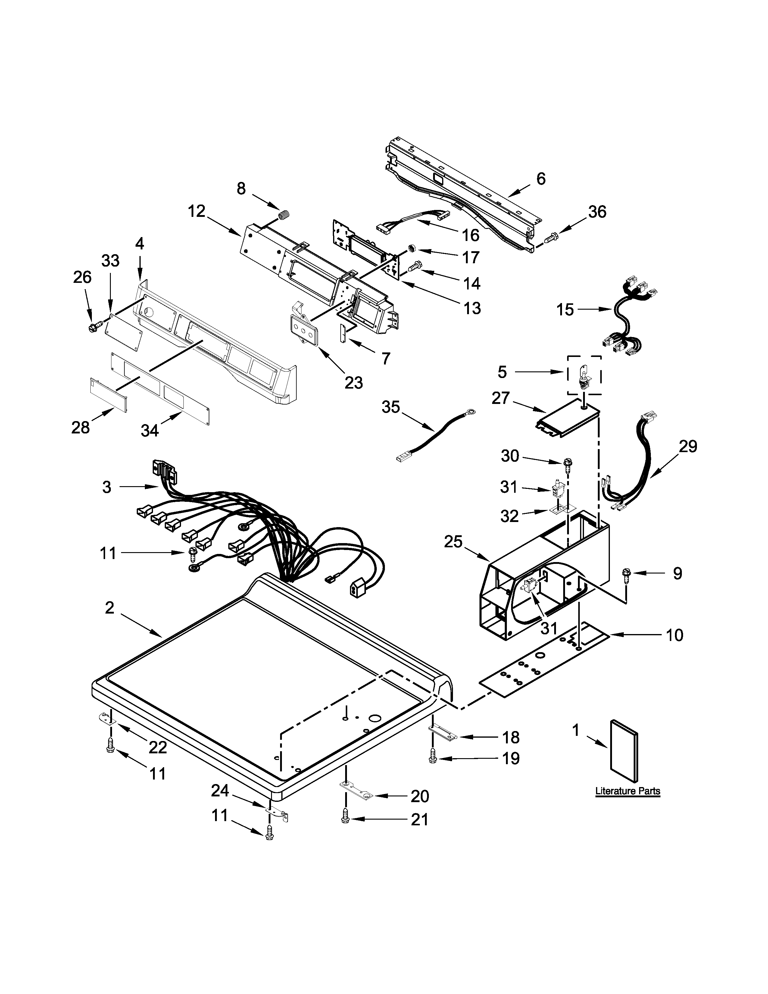 Top and console parts