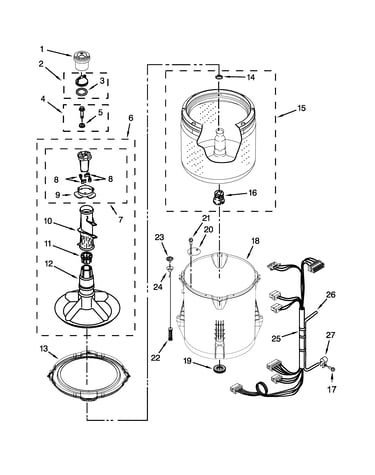 Basket and tub parts