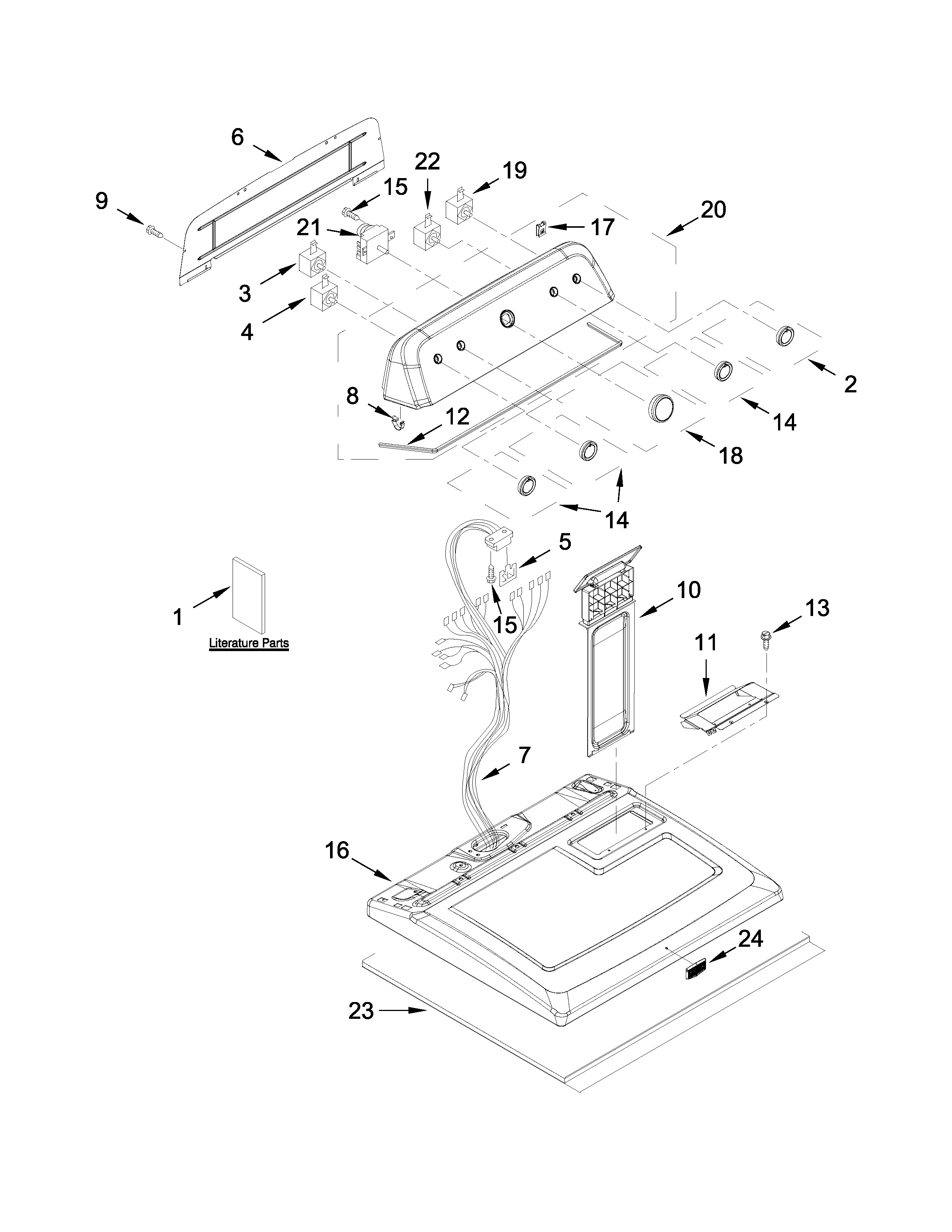 Top and console parts