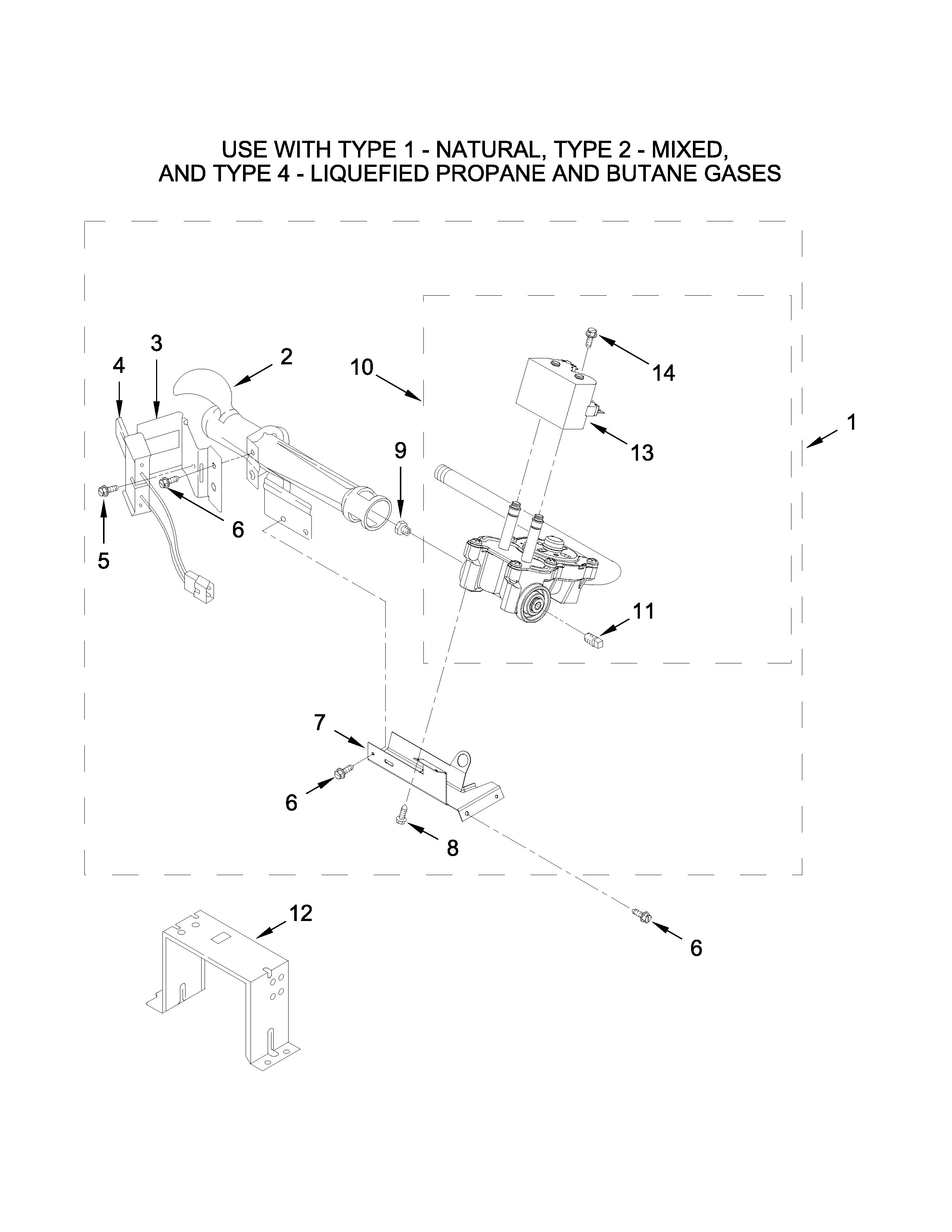 W10336852 burner assembly parts