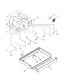 Burner box, gas valves and switch parts