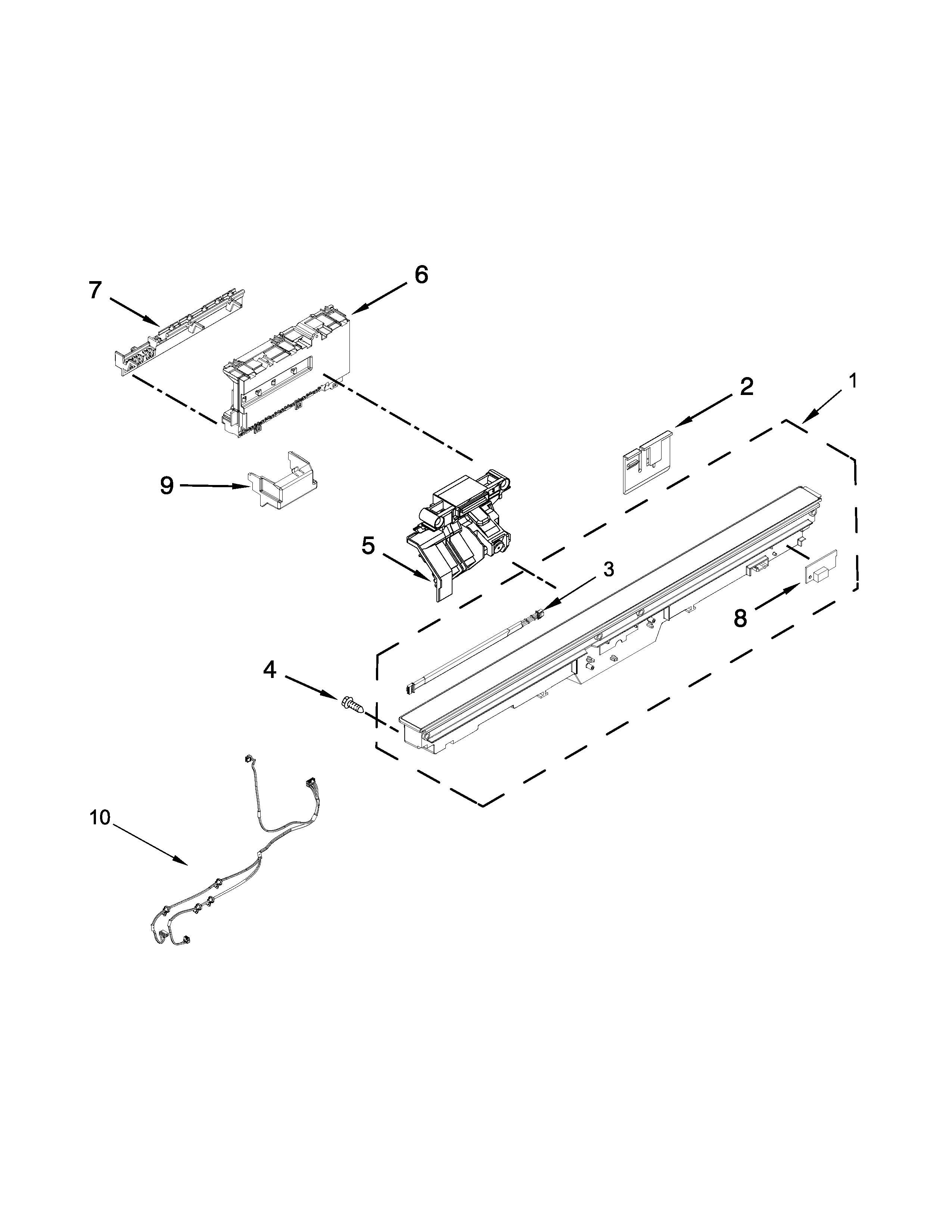 Control panel and latch parts