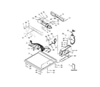 Maytag MDG28PDCWW0 top and console parts diagram