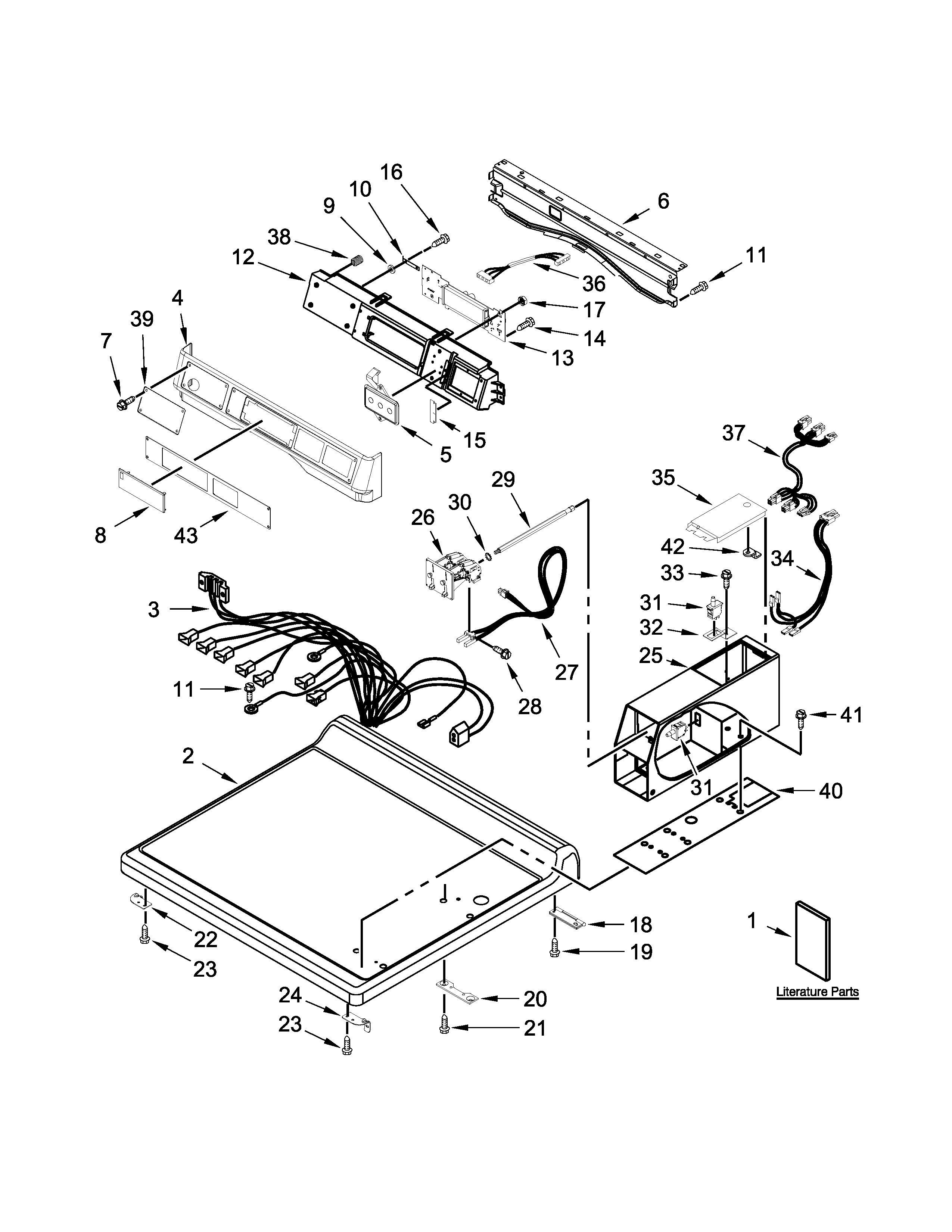 Top and console parts