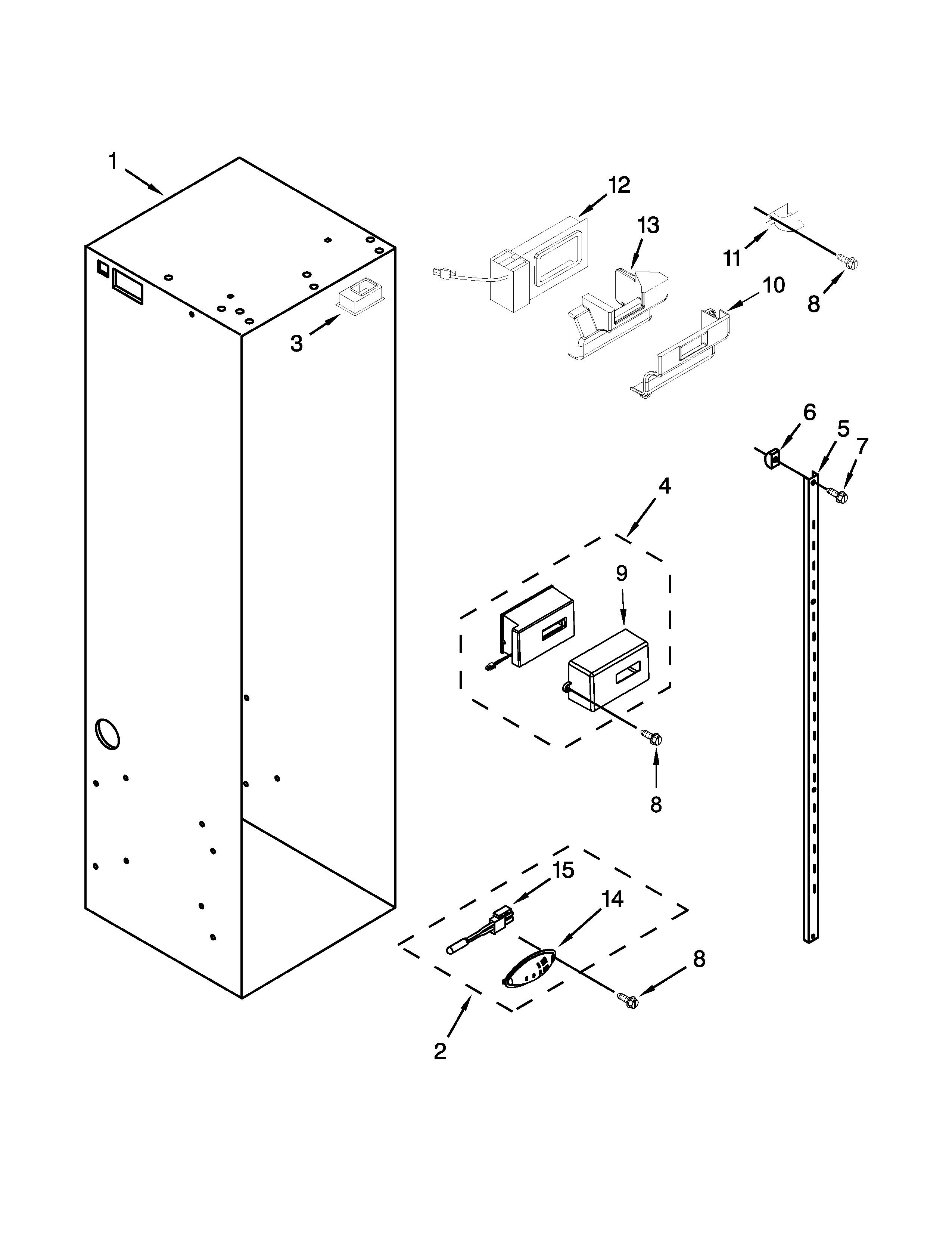 Refrigerator liner parts