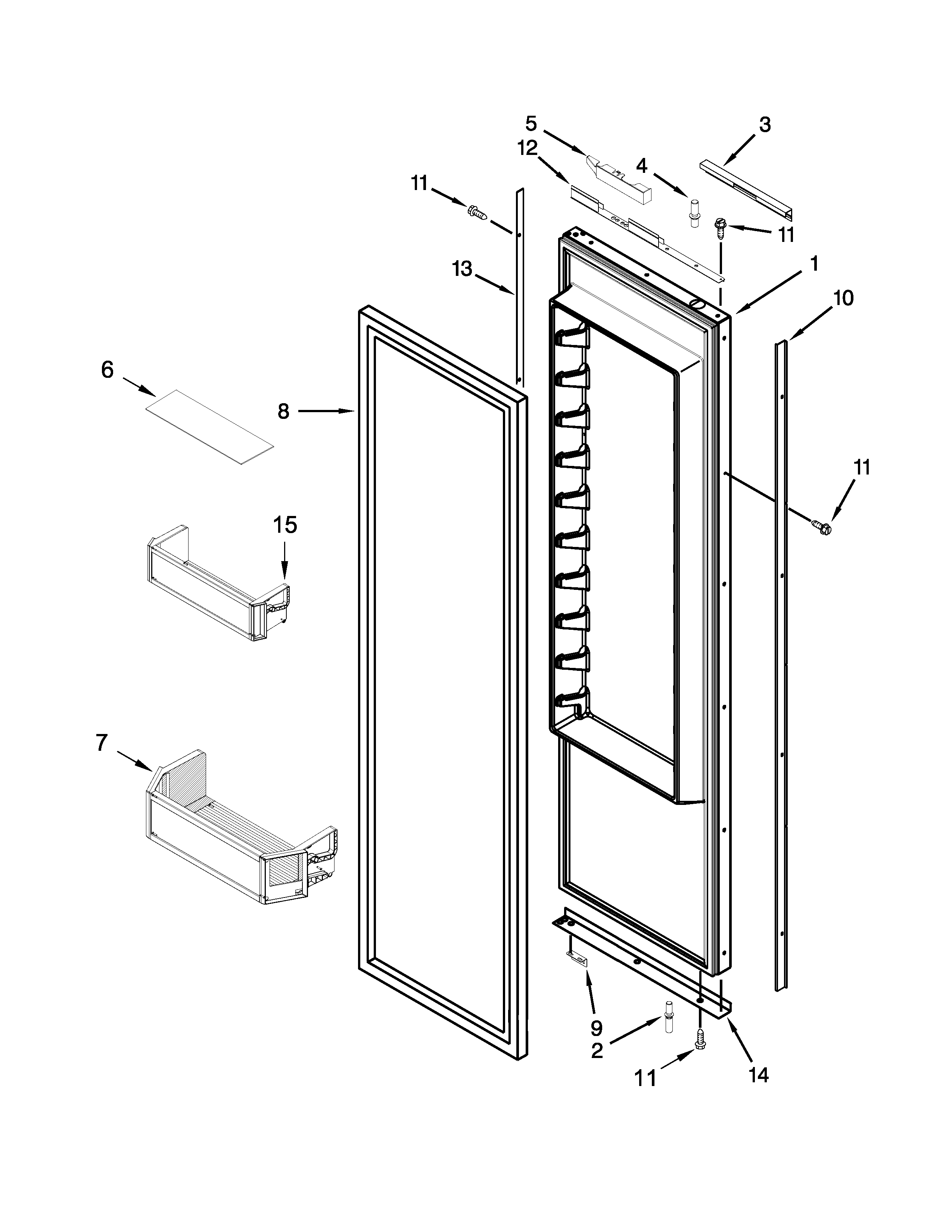 Refrigerator door parts