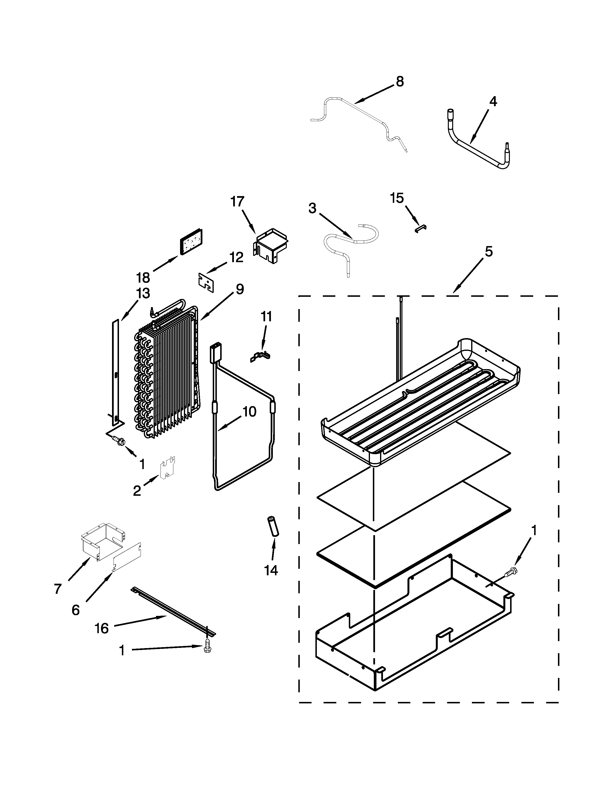 Lower unit and tube parts