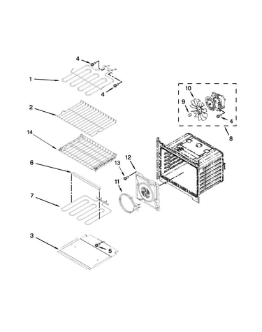 Internal oven parts