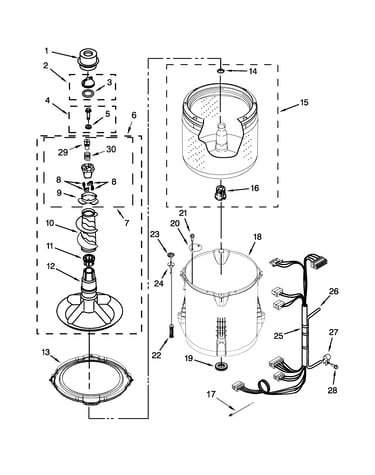 Basket and tub parts