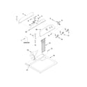 Whirlpool WED4810EW1 top and console parts diagram