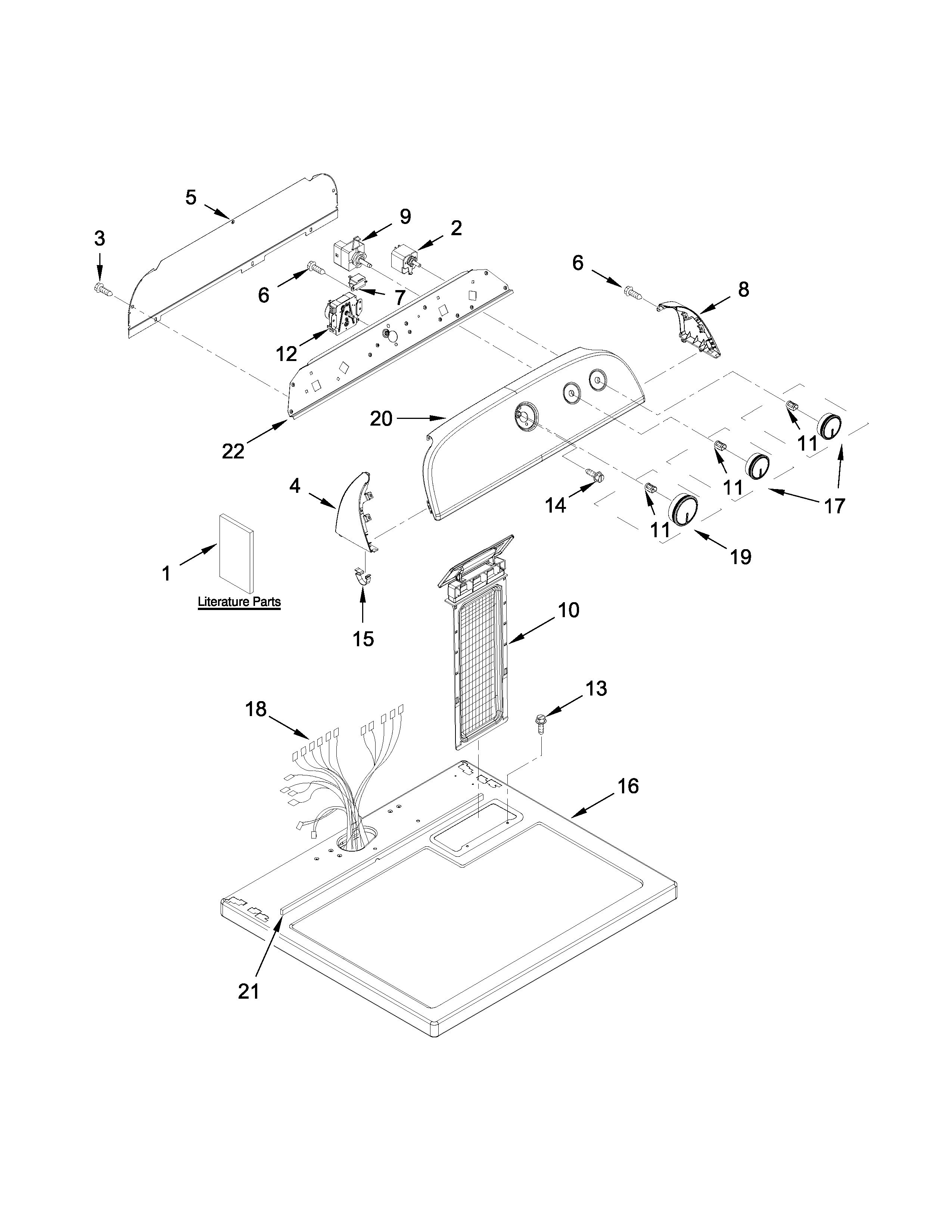 Top and console parts