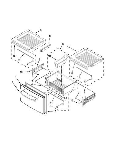 Freezer door parts
