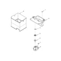 Whirlpool WRX988SIBM02 motor and ice container parts diagram