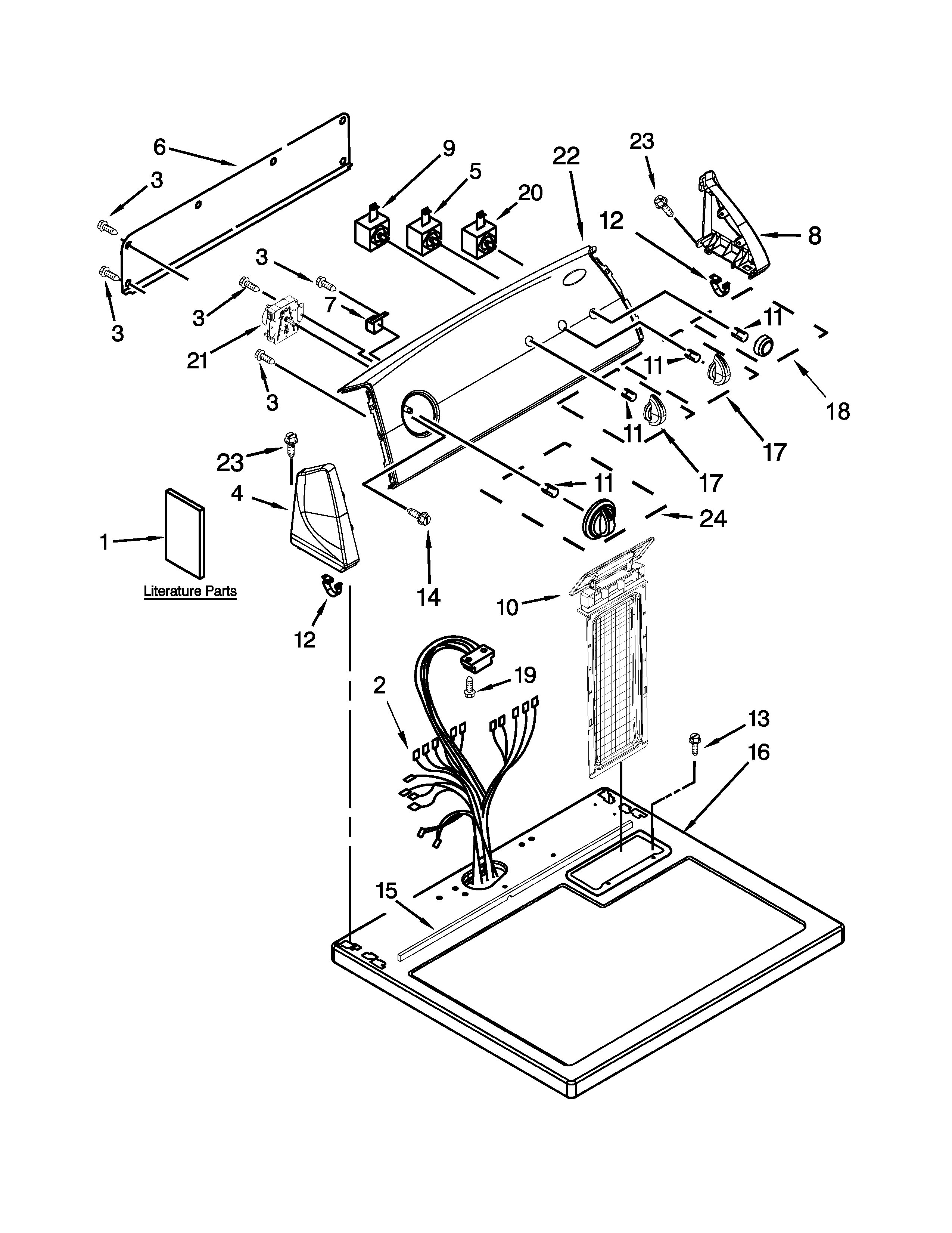 Top and console parts
