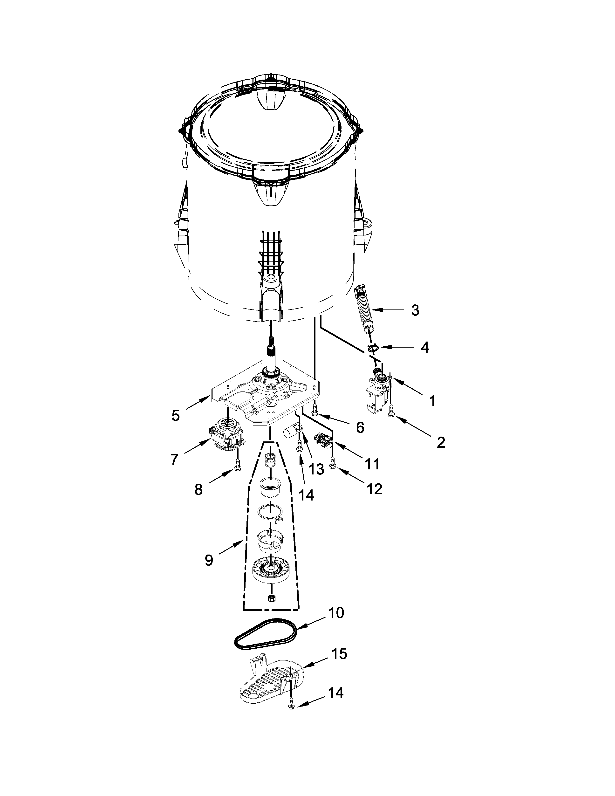 GEARCASE, MOTOR AND PUMP PARTS