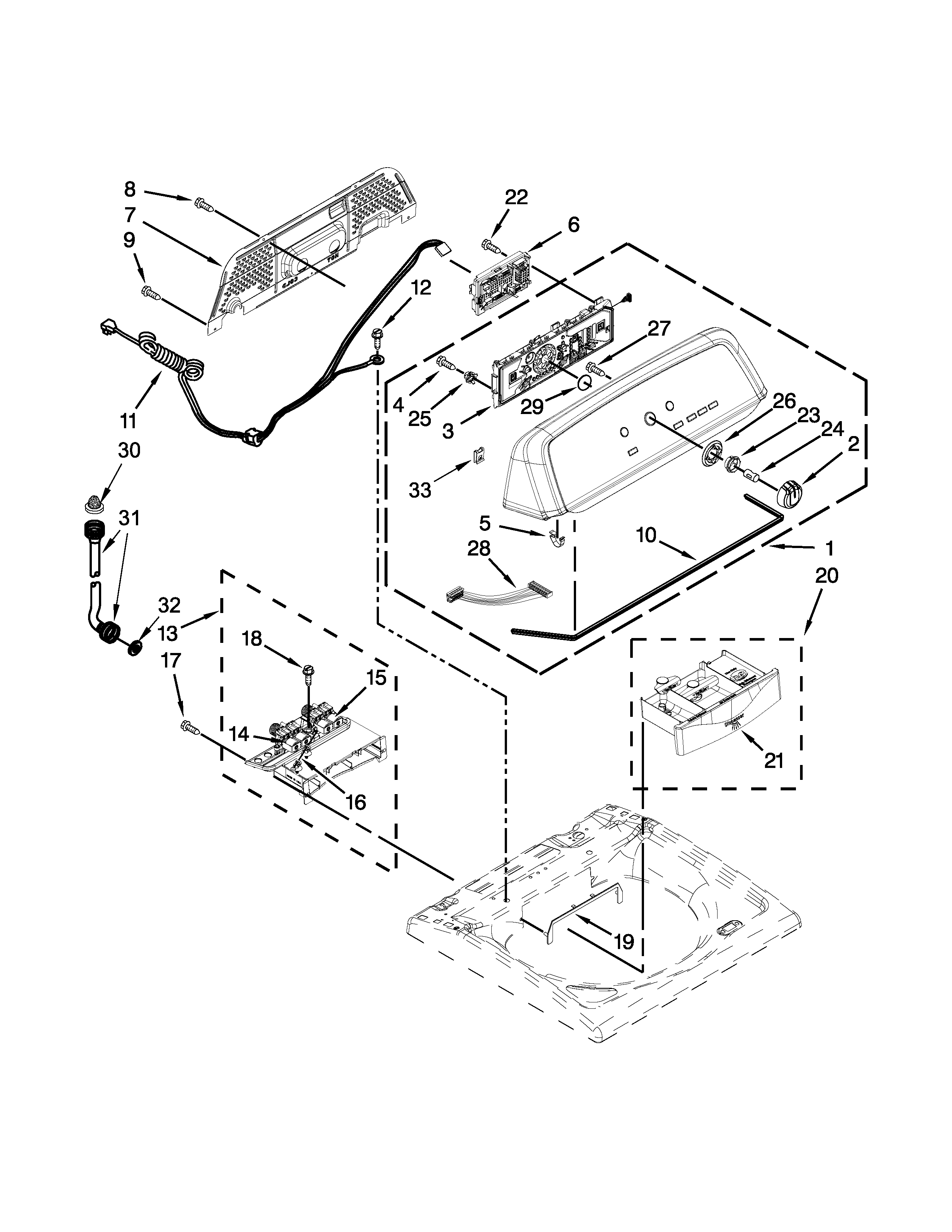 Console and dispenser parts