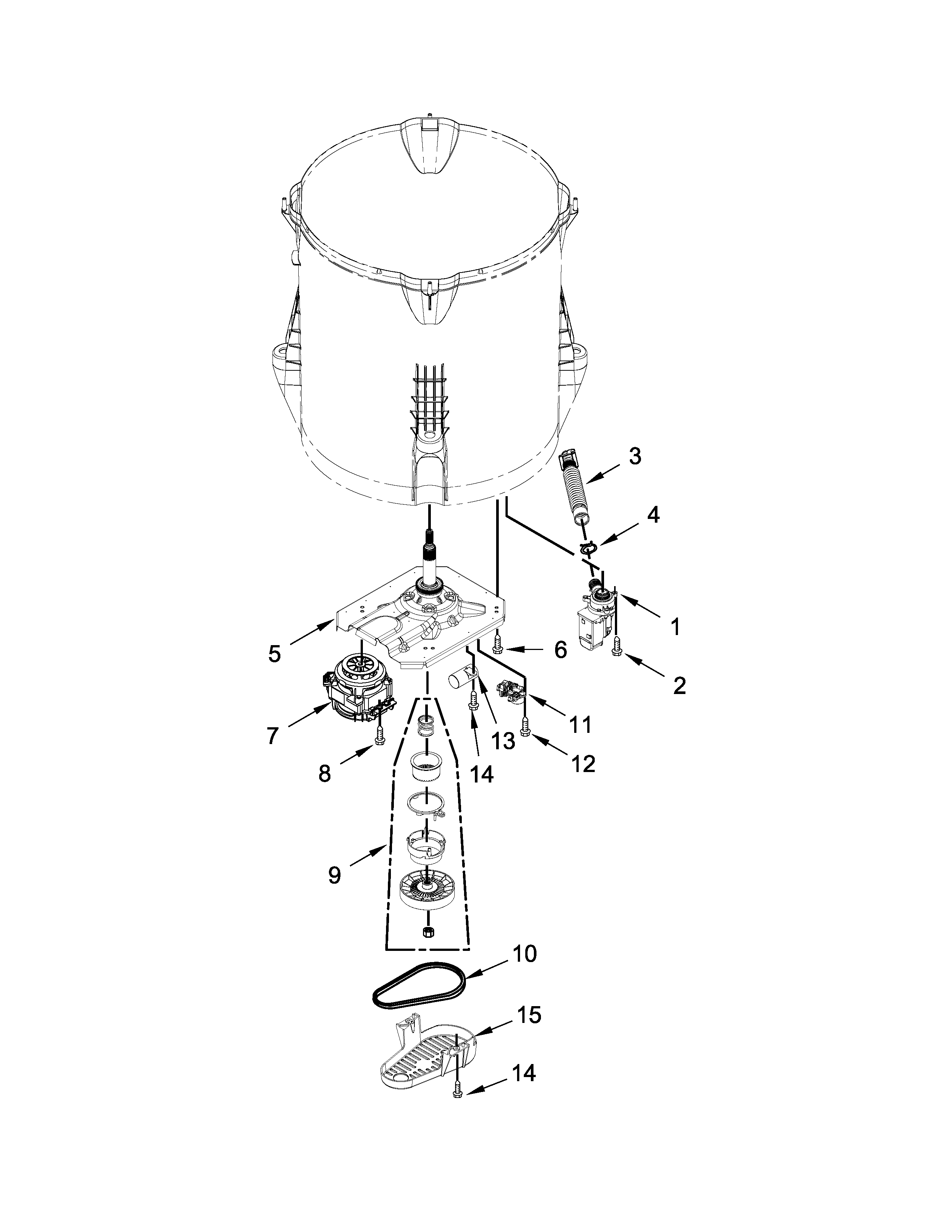 Gearcase, motor and pump parts