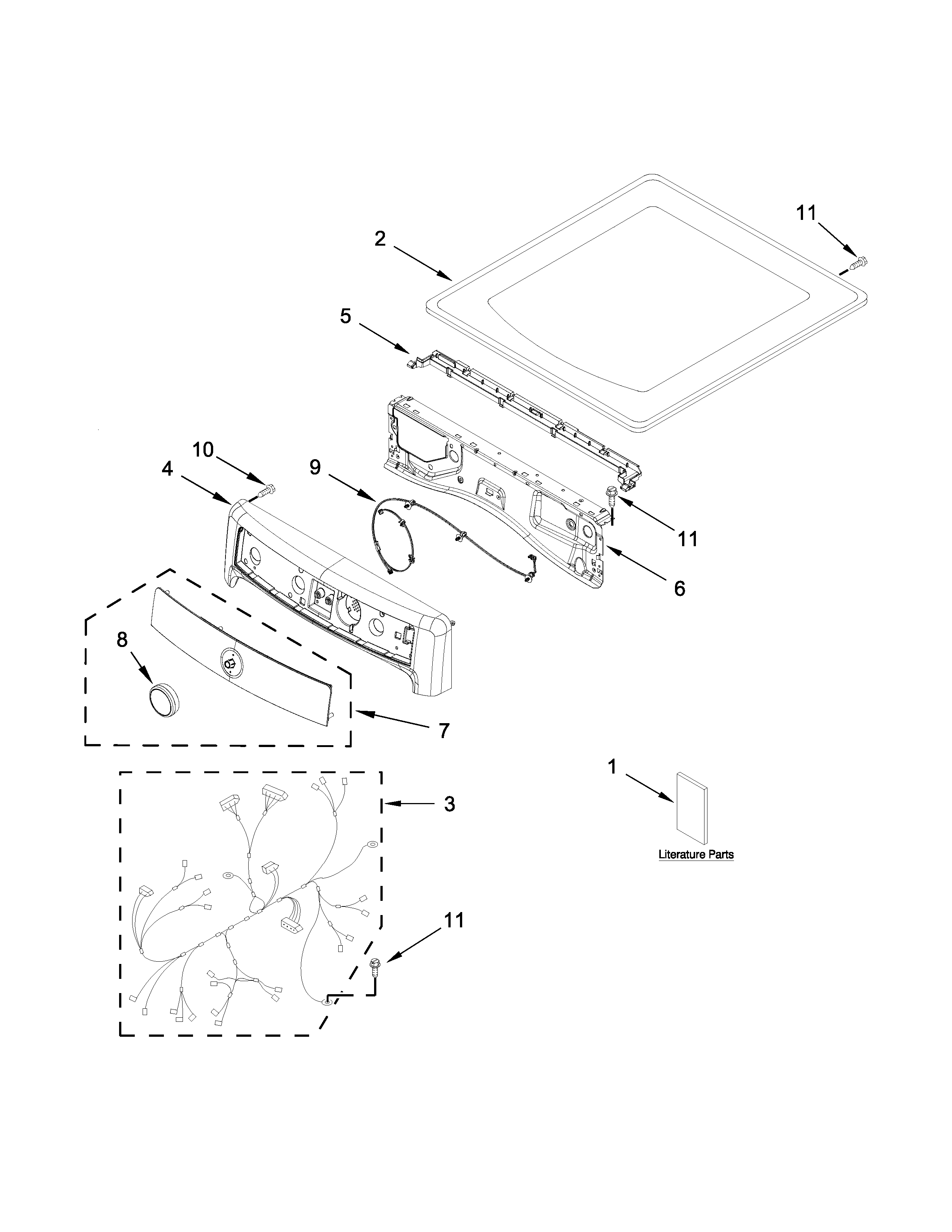 Top and console parts