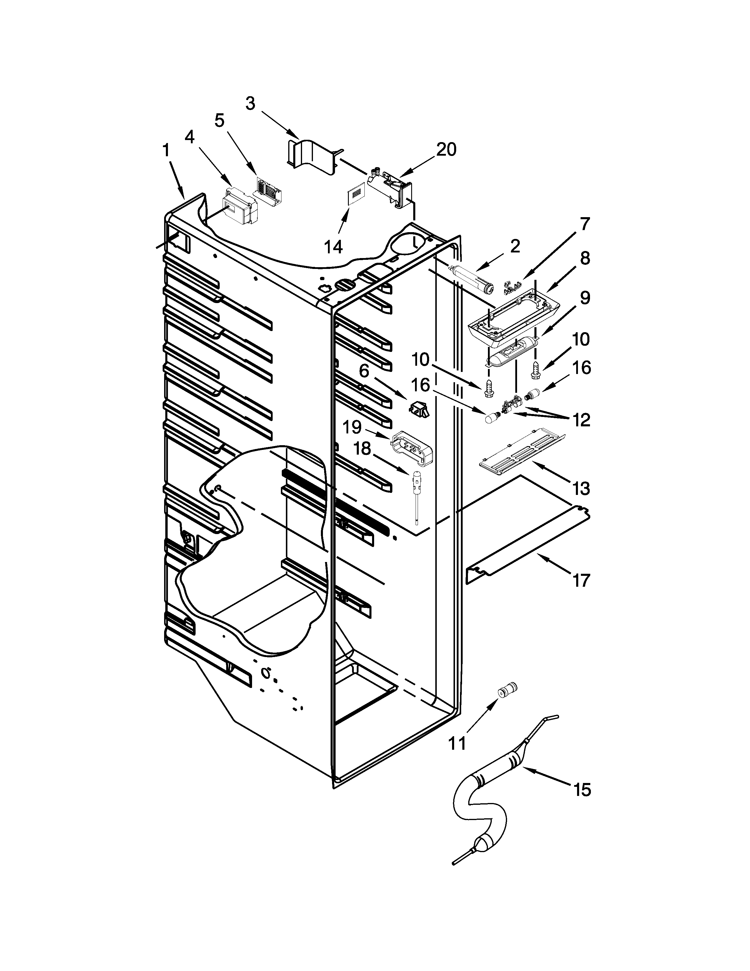 Refrigerator liner parts