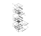 Whirlpool WRS571CIDW00 refrigerator shelf parts diagram