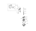 Whirlpool WRS571CIDW00 motor and ice container parts diagram