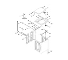 Whirlpool 7MWTW1500EM0 top and cabinet parts diagram