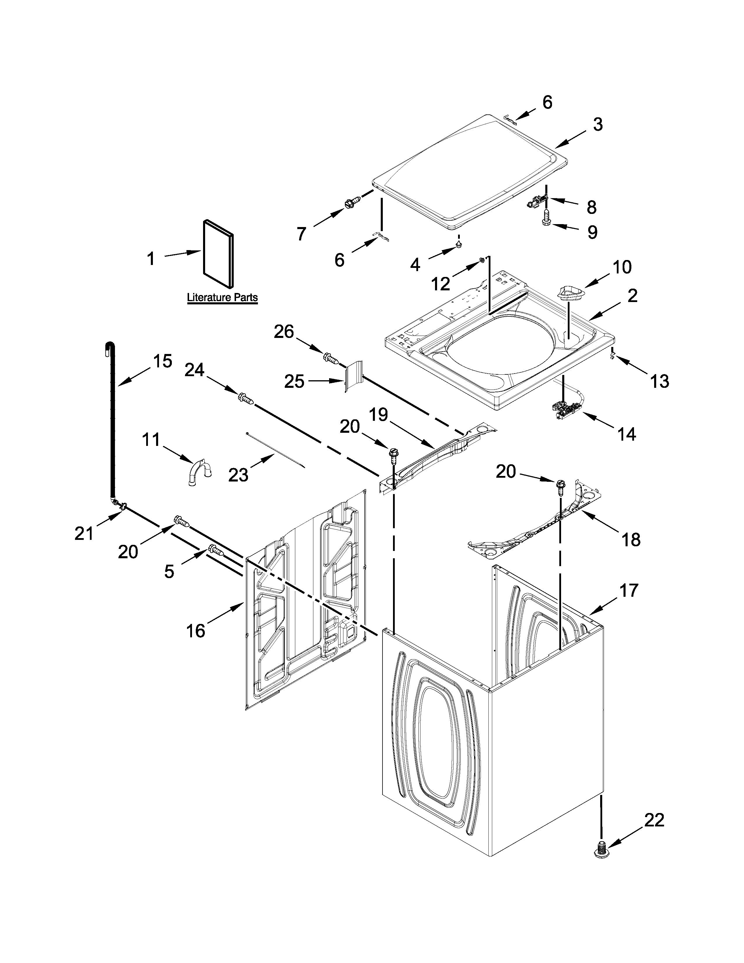 TOP AND CABINET PARTS