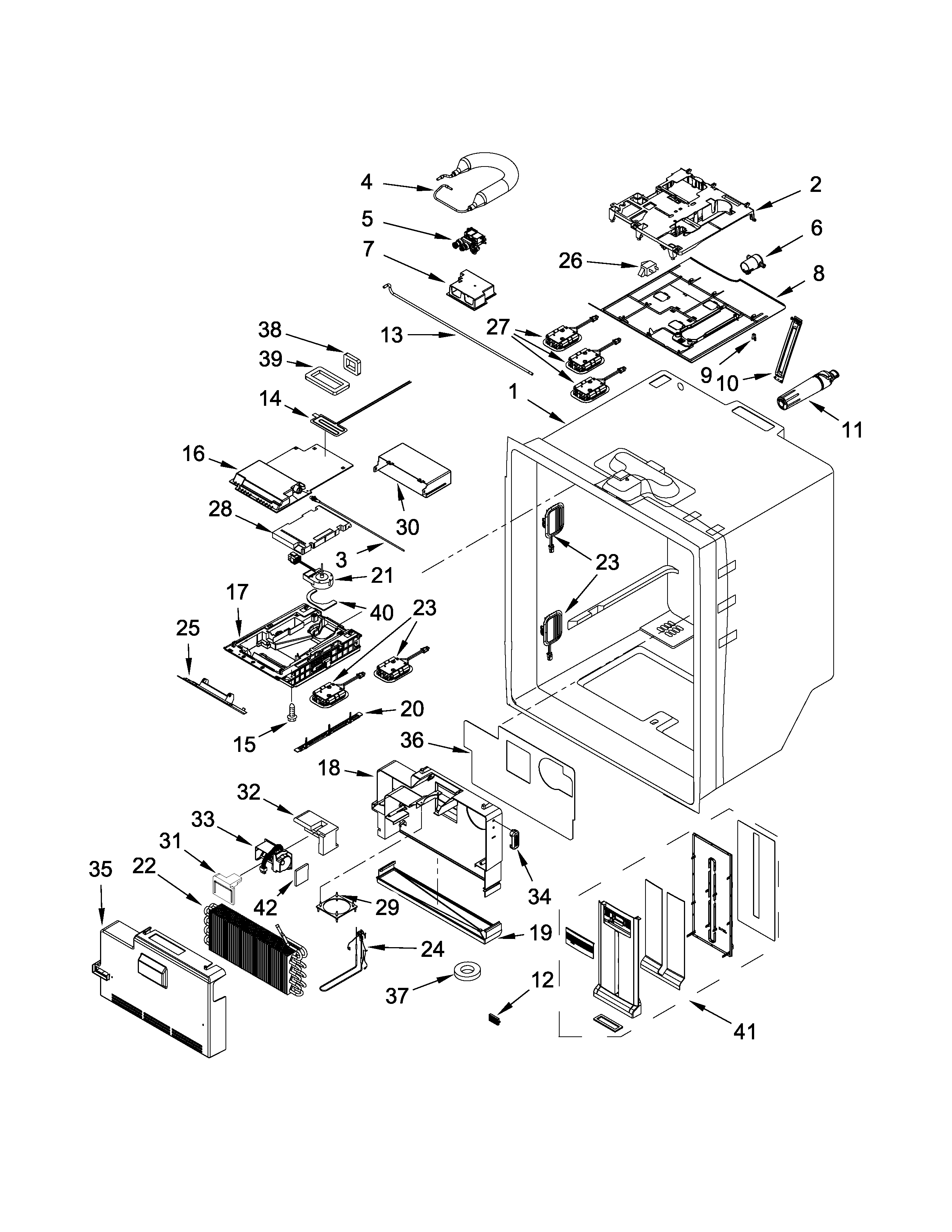 REFRIGERATOR LINER PARTS