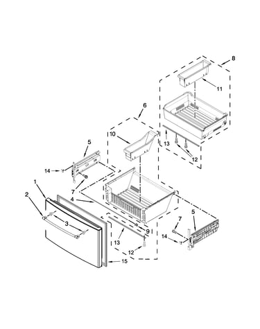 Freezer door parts