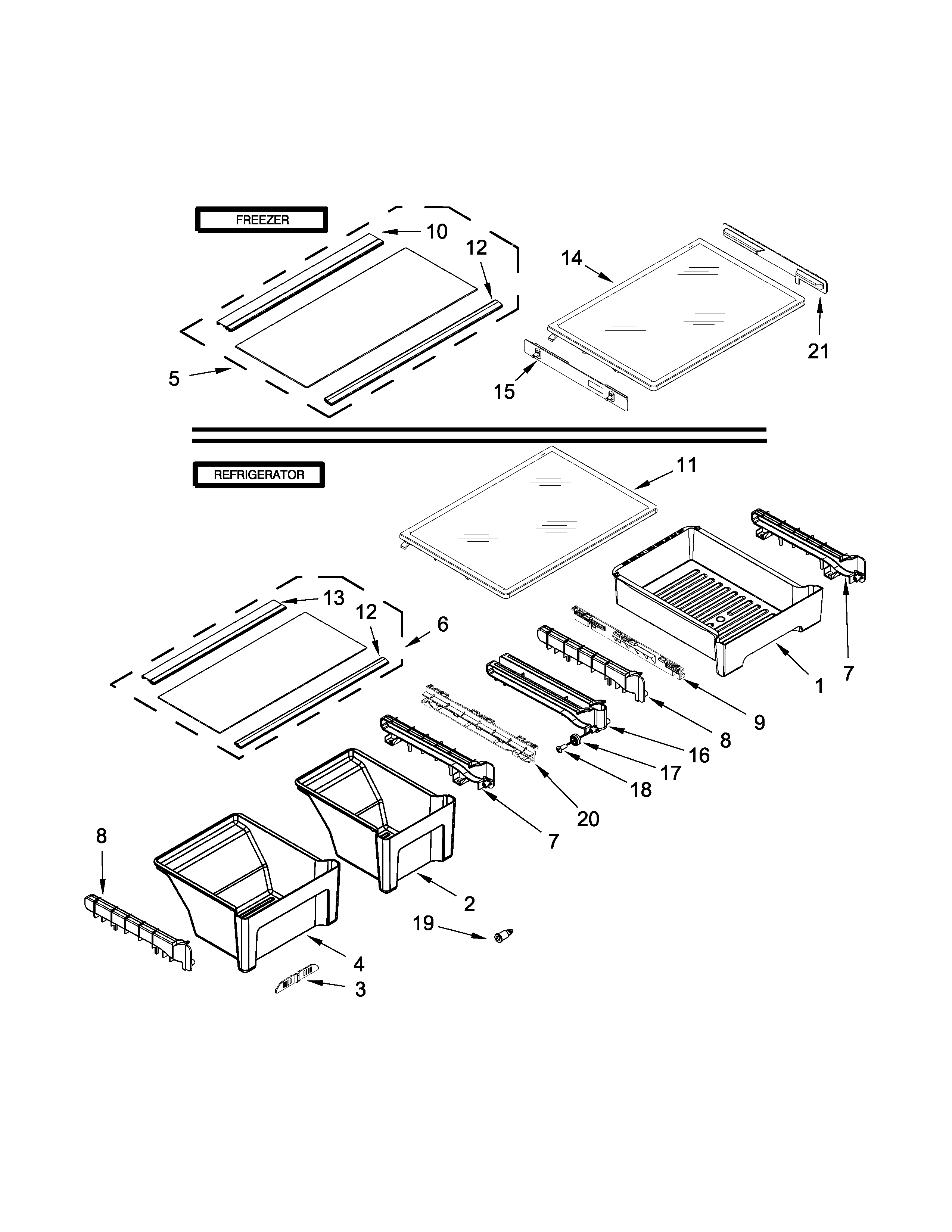 Shelf parts