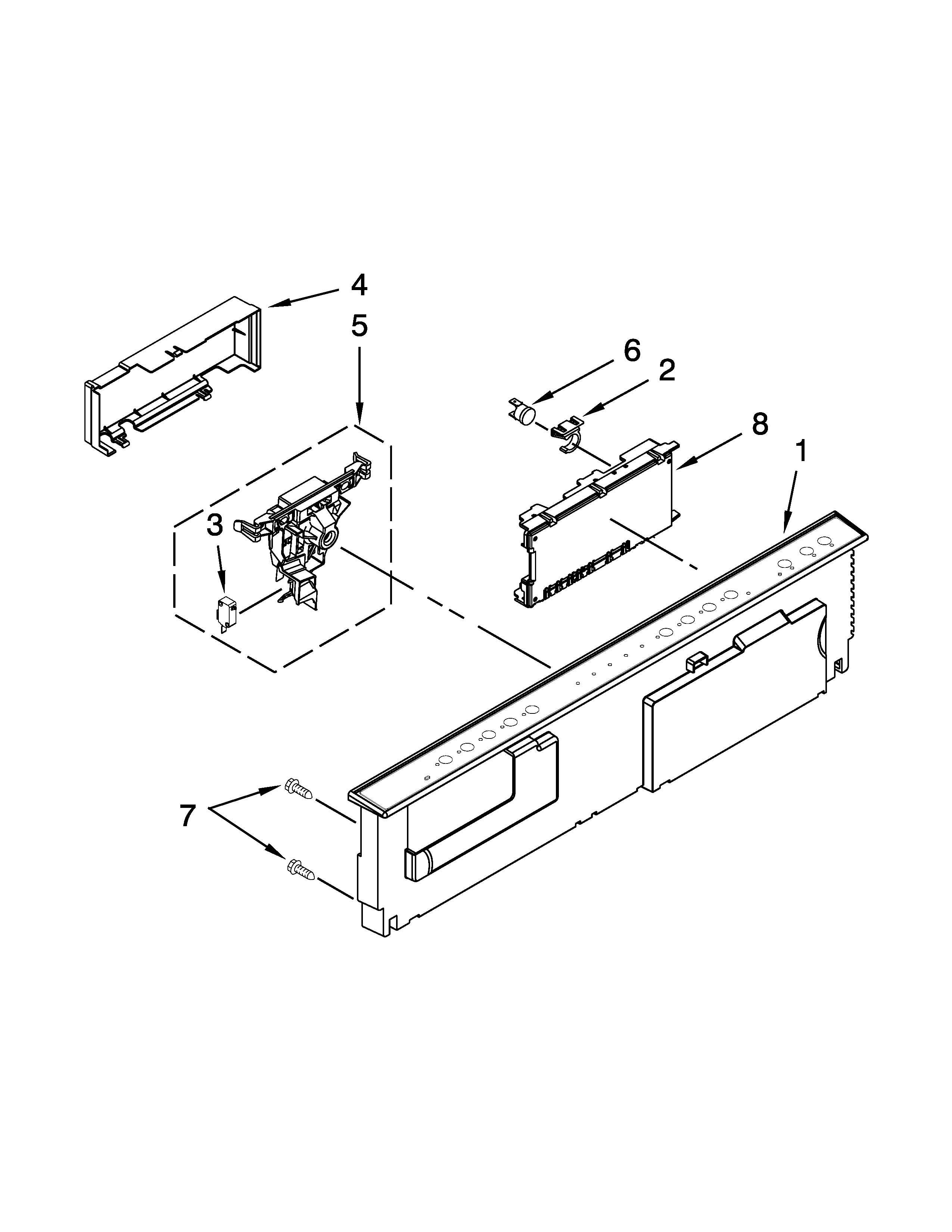 CONTROL PANEL AND LATCH PARTS