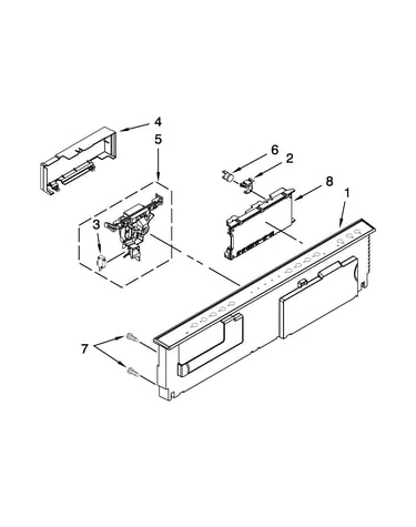 Control panel and latch parts