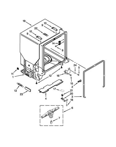 Tub and frame parts