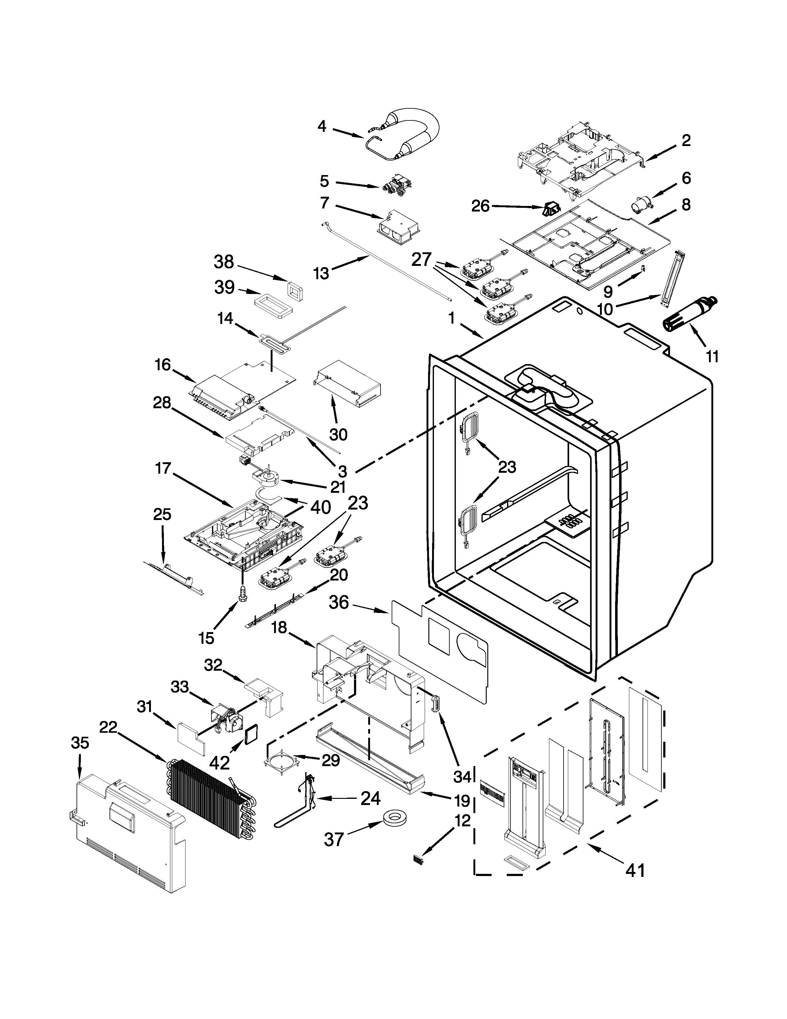 REFRIGERATOR LINER PARTS