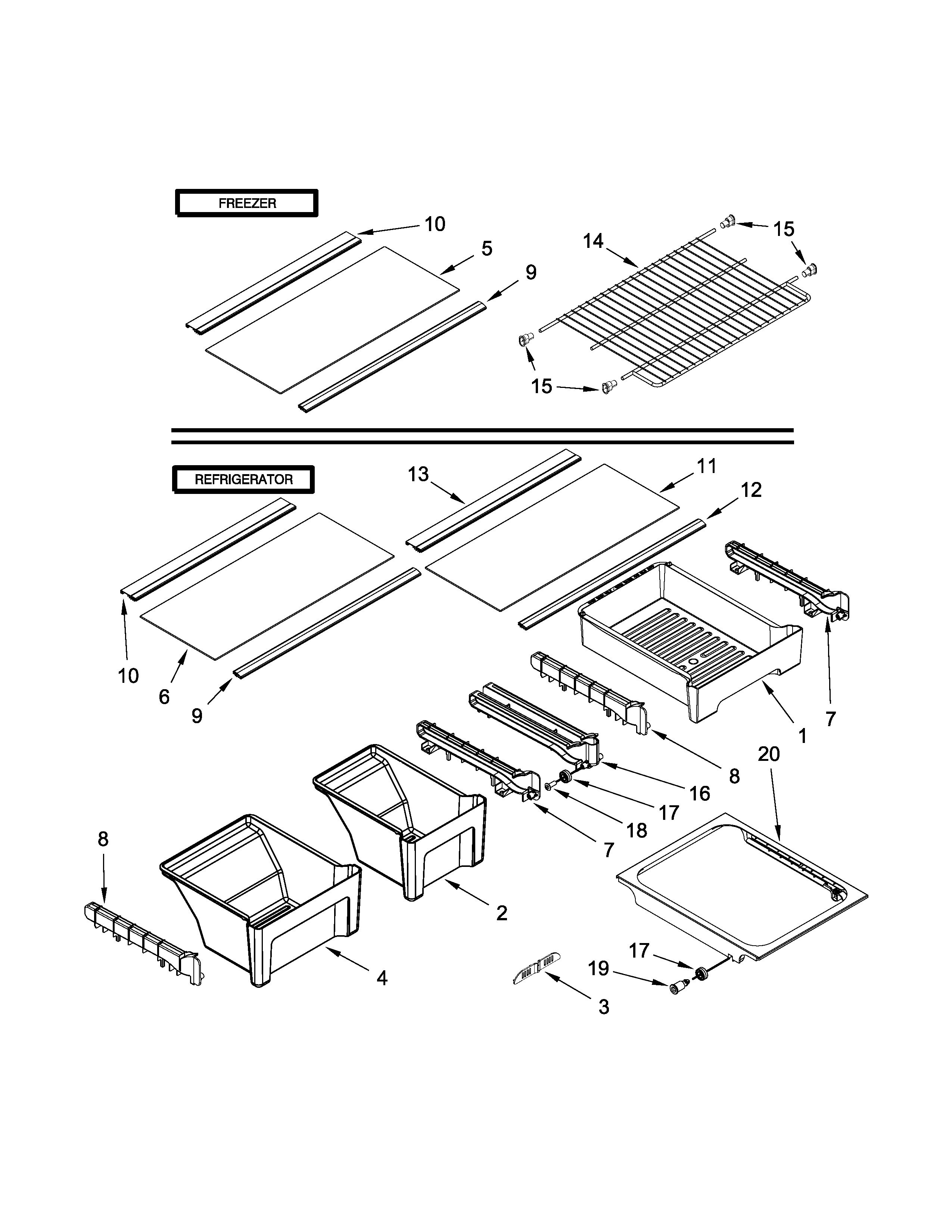 Shelf parts